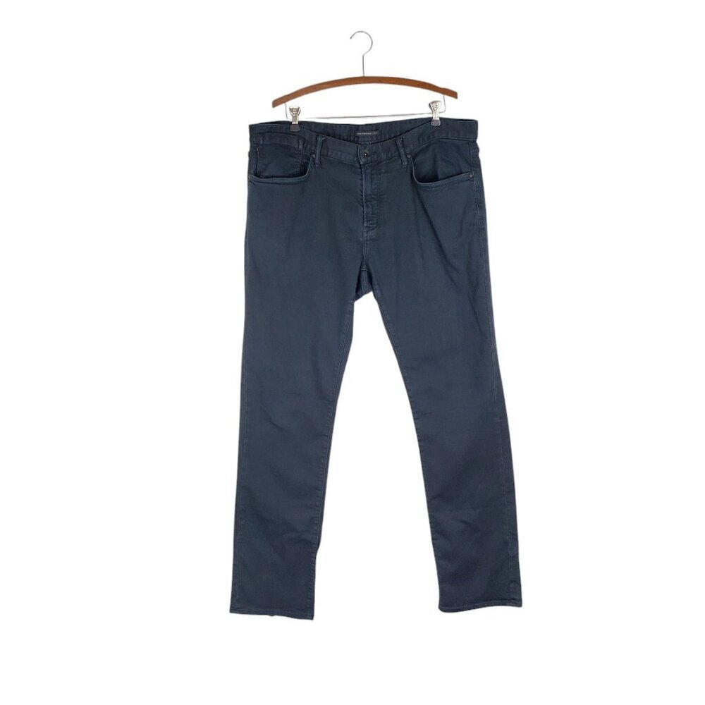 John Varvatos Bowery Slim Straight Jeans Washed Black 5-Pocket Pant Mens Size 38